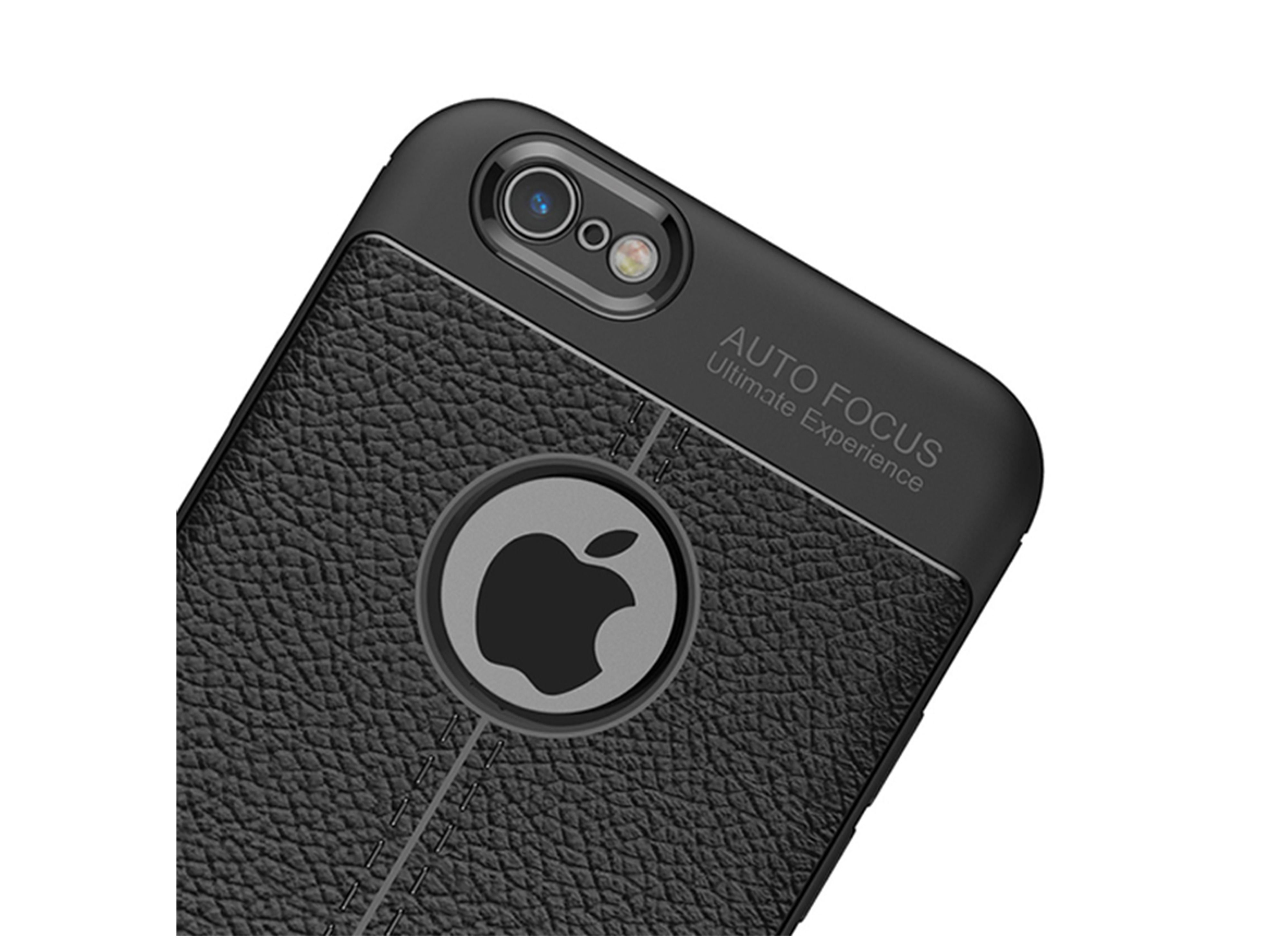 Силиконов калъф кейс Litchi имитиращ кожа - iPhone 7, 8, SE2, Червен