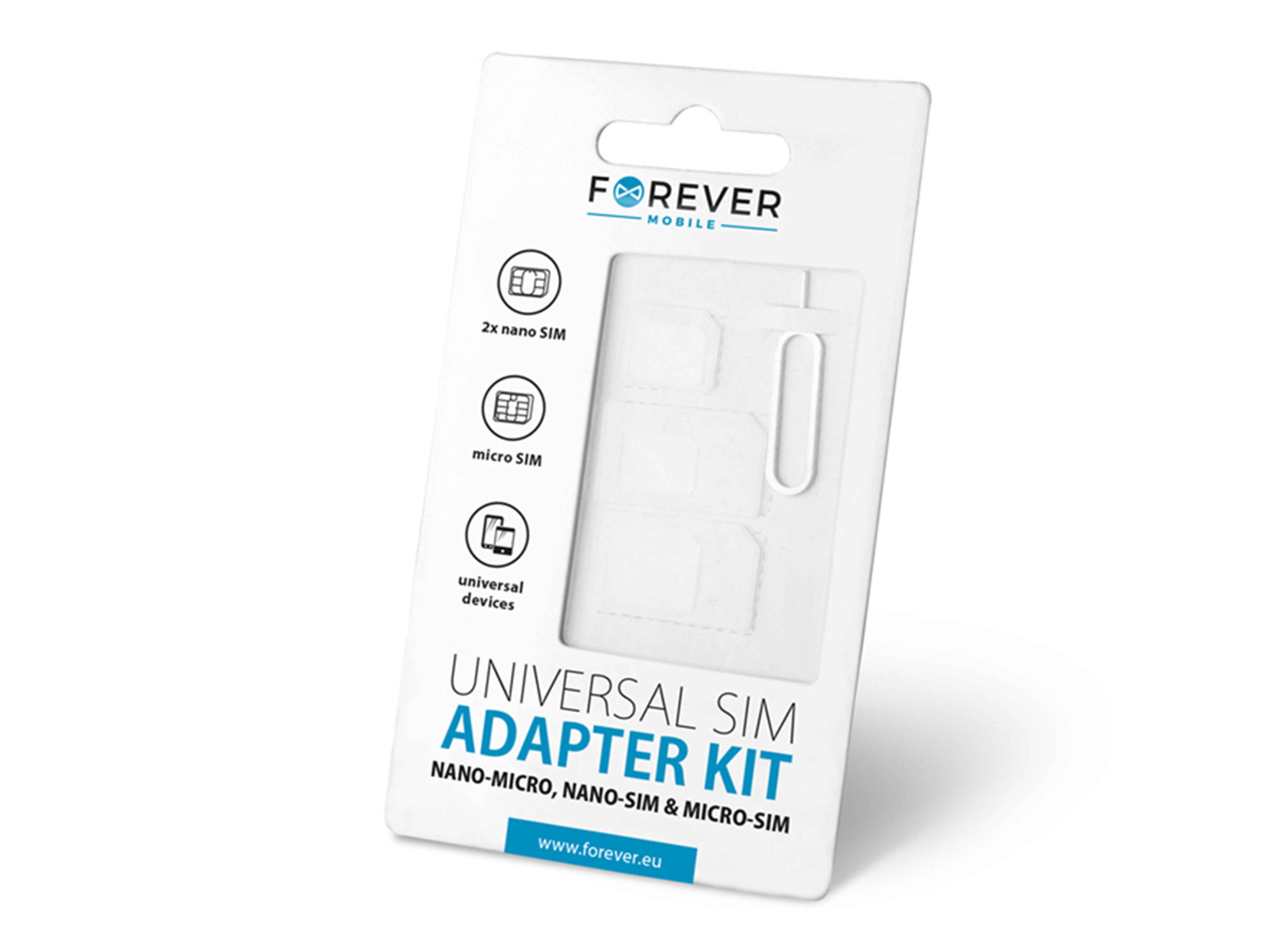 3 в 1 Nano Micro Standard Sim адаптер Forever 