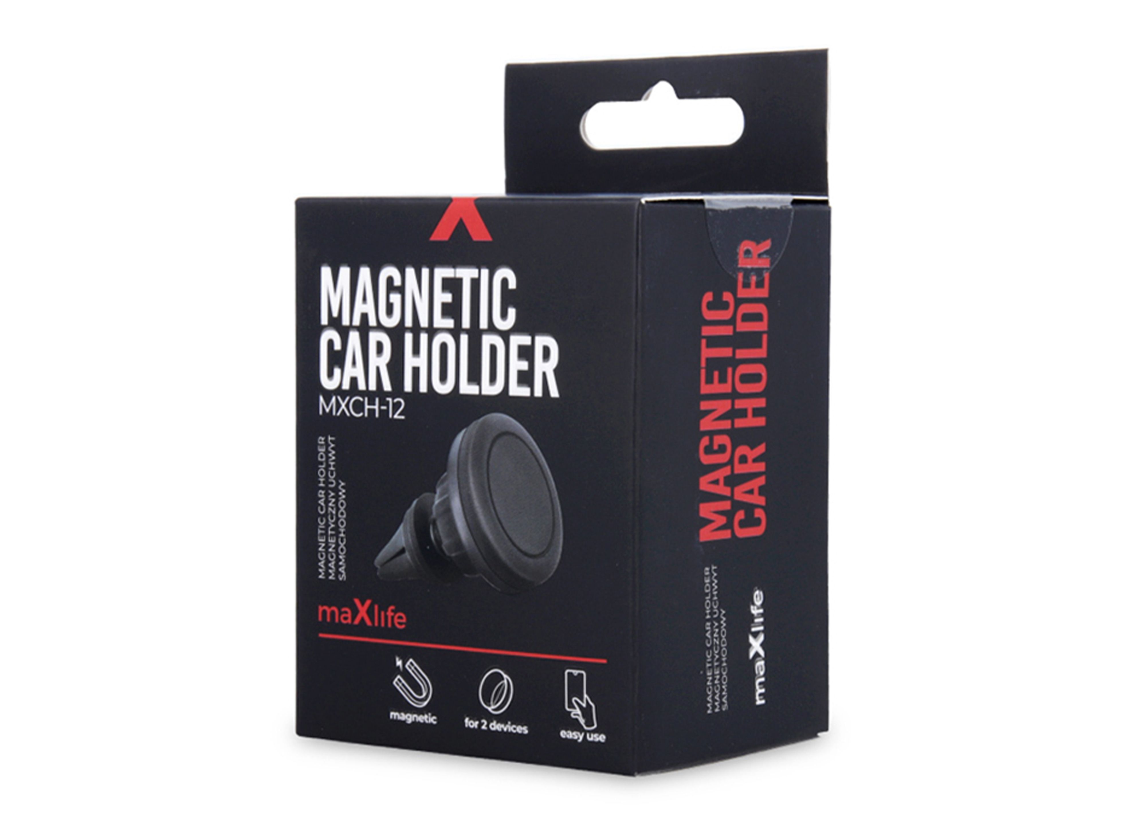 Стойка за кола за парното Maxlife MXCH-12 магнитна, черна