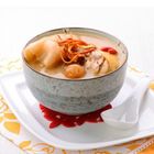 Chicken Soup with Cordyceps Mycelia, Chinese Wild Yam, Wolfberry and Fish Maw for Nourishing Five Zang-organs (Reheated)