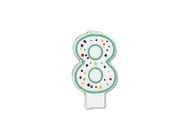 Mtrade Polka Dot Numeral 8 Birthday Candle | 1 piece