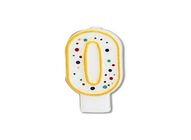 Mtrade Polka Dot Numeral 0 Birthday Candle | 1 piece