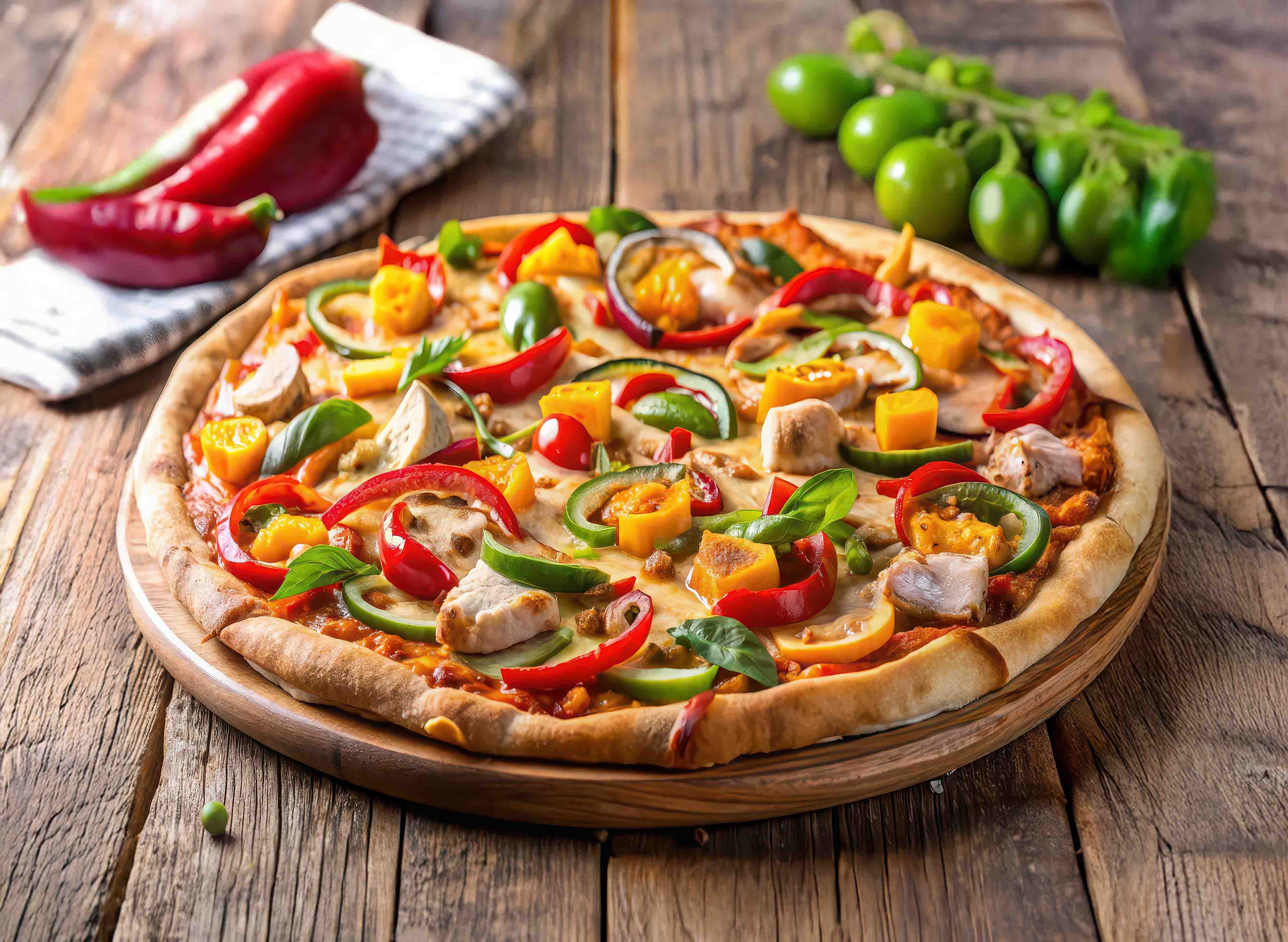 Thai Italian pizza vendor logo