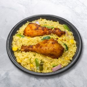 Baked Rice with BBQ Chicken