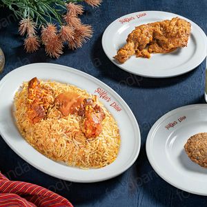 Basmati Kacchi Half with Chicken Roast, Borhani & Jali Kebab