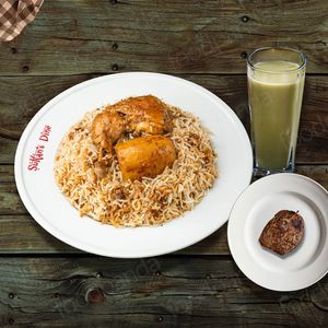 Chicken Dum Biryani with Jali Kebab & Borhani - 1:1
