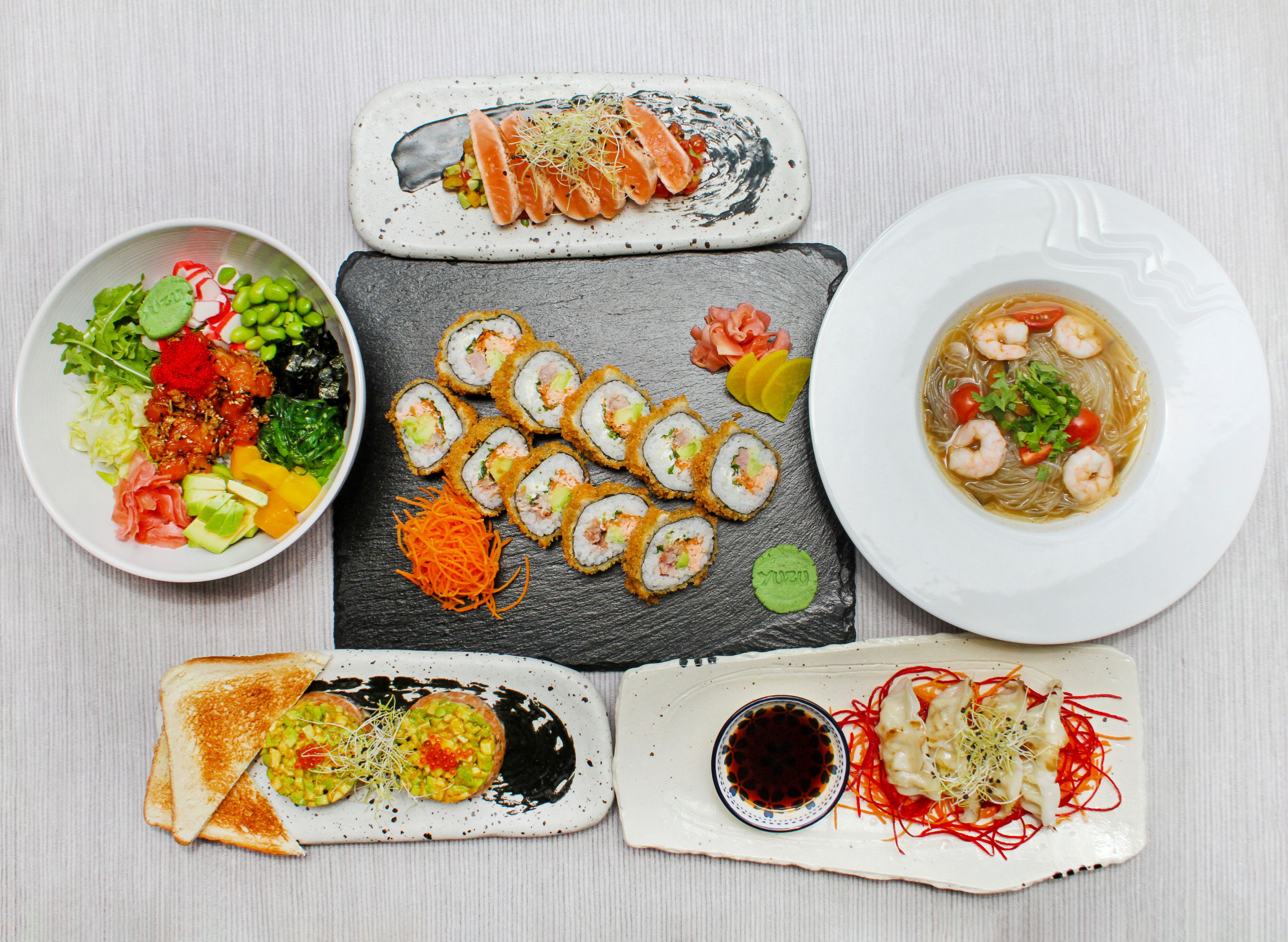 Yuzu sushi restaurant vendor logo