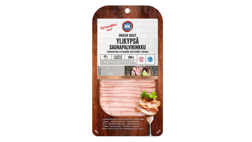 HK Thin sliced smoked ham 300 g delivery from Foodora Market Niittykumpu in