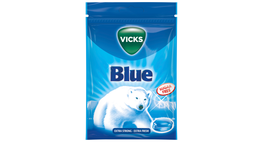 Vicks Blue Extra Strong Sugar Free 72g