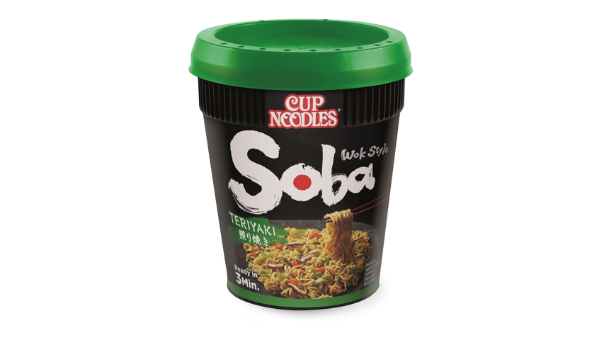 Nissin Cup Noodles Soba instant tészta búzalisztből teriyaki ízesítő szósszal 90 g