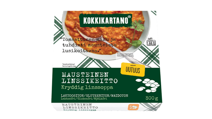 Kokkikartano Seasoned lentil soup 300g delivery from Foodora Market  Niittykumpu in