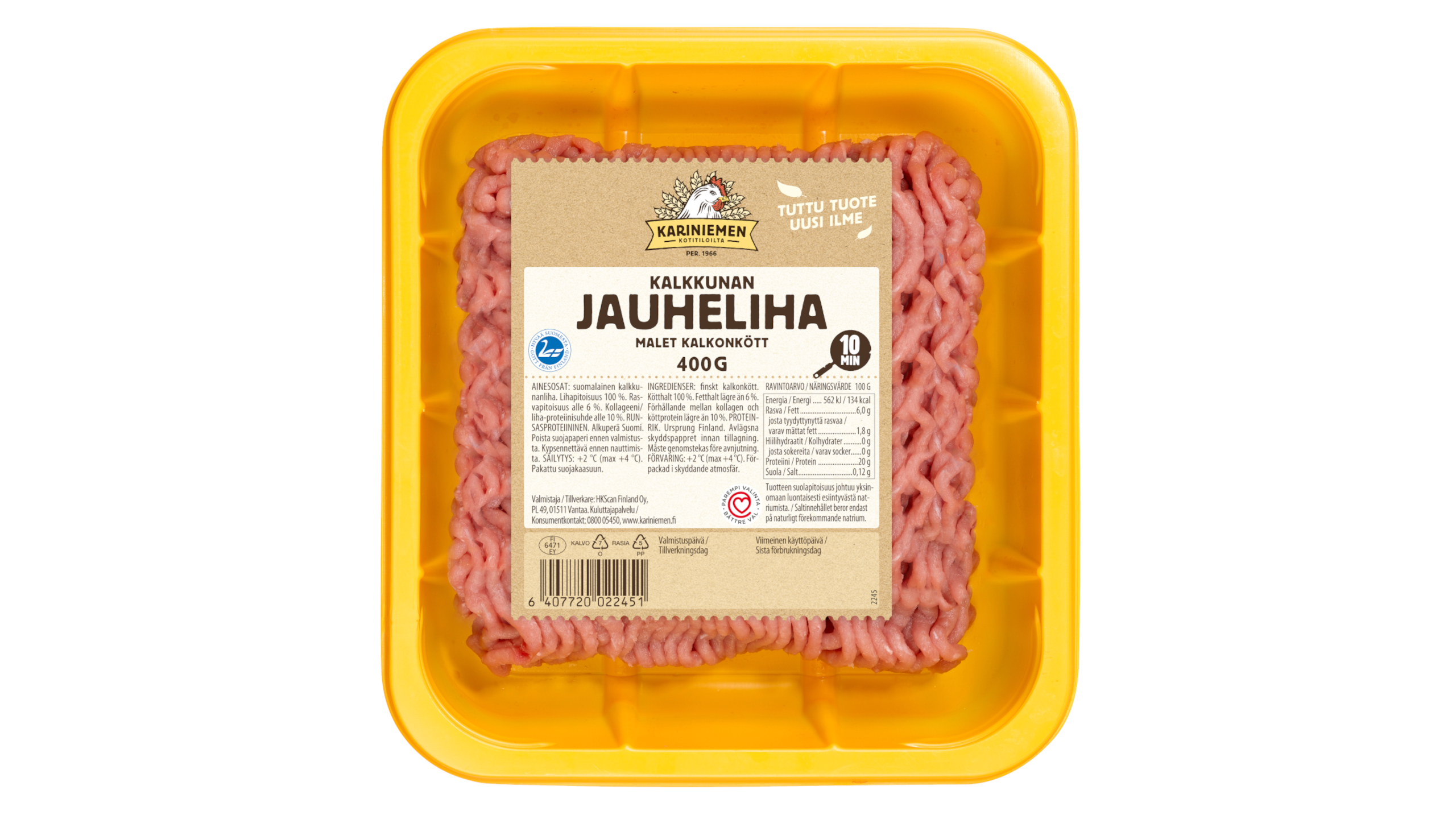 Kariniemen Turkey minced meat 400 g delivery from Foodora Market  Niittykumpu in