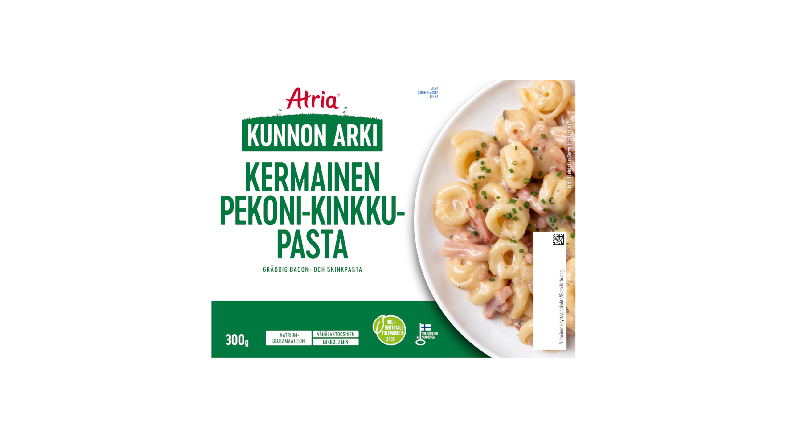 Atria Kunnon Arki Creamy Pasta with Bacon & Ham 300g delivery from Foodora  Market Malmi in