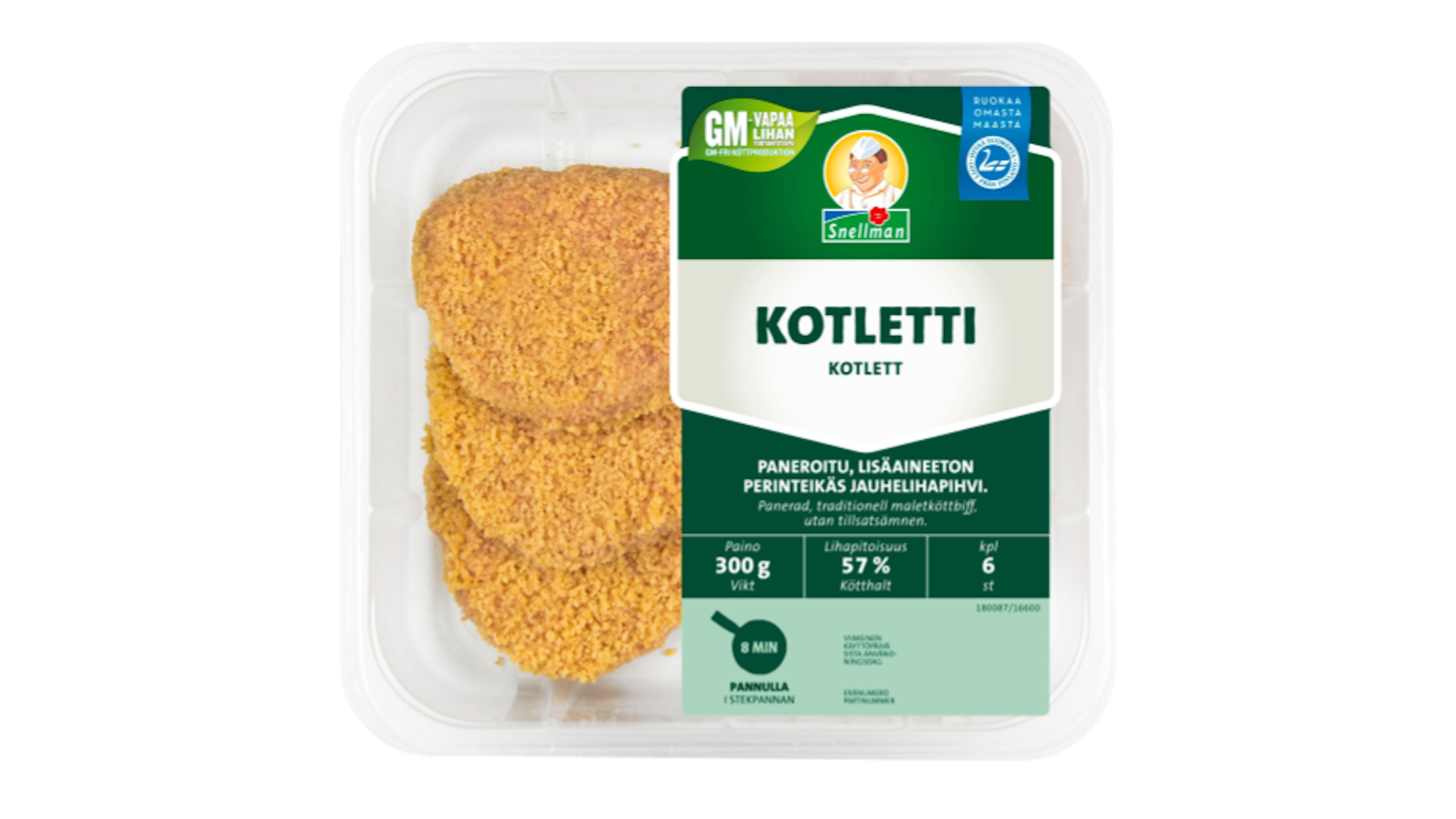 Snellman Kotletti Raakalihavalmiste 6kpl 300g kotiinkuljetettuna Foodora  Market Turku