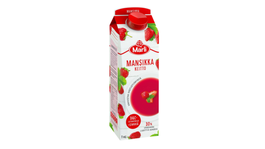 Marli Strawberry soup +D&C vitamins, zinc 1kg delivery from Foodora Market  Turku in