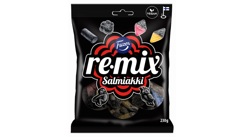 Fazer Remix Salmiakki Karkkipussi 230g kotiinkuljetettuna Foodora Market  Niittykumpu