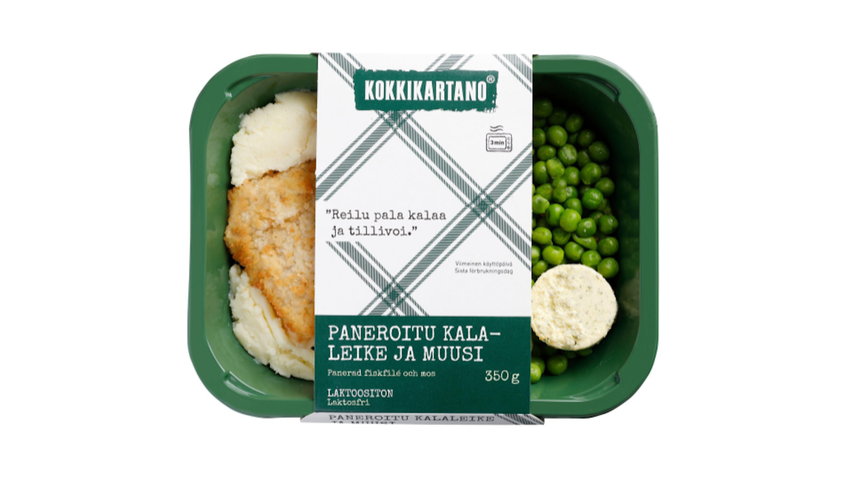 Breaded fish fillet and mashed potatoes 350g Kokkikartano delivery from  Foodora Market Turku in