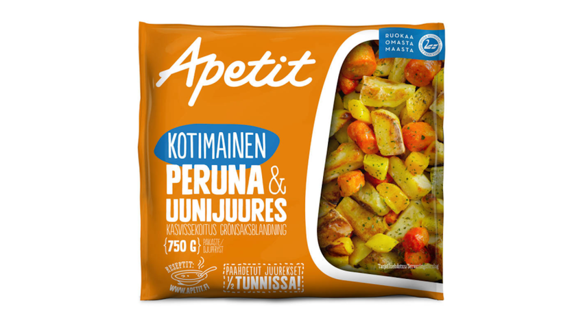 Apetit Kotimainen Potatoes&oven vegetable mix frozen 750g delivery from  Foodora Market Oulu in