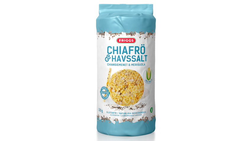 Friggs Majskakor Chiafrö & Havssalt 130g