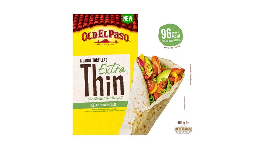 Old El Paso Tortillas Large Extra Thin | 6stk