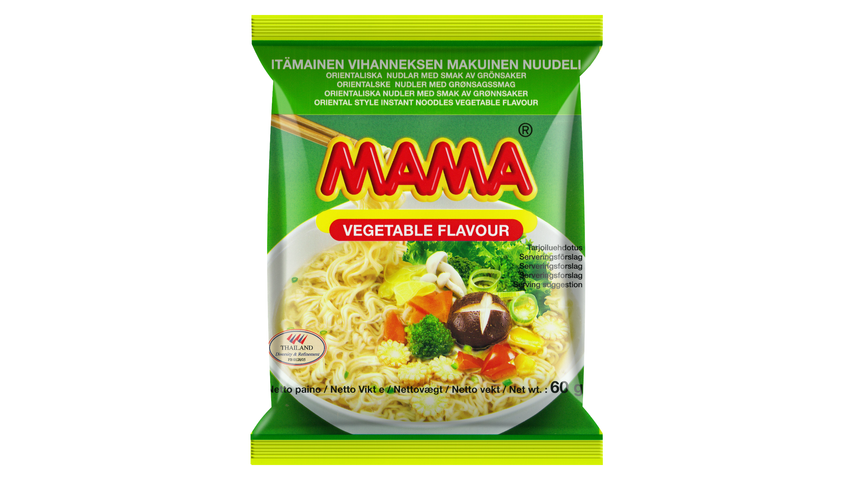 Mama Oriental style instant noodles vegetable flavour 60g delivery from  Foodora Market Niittykumpu in