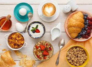 Wake Up breakfast and coffee