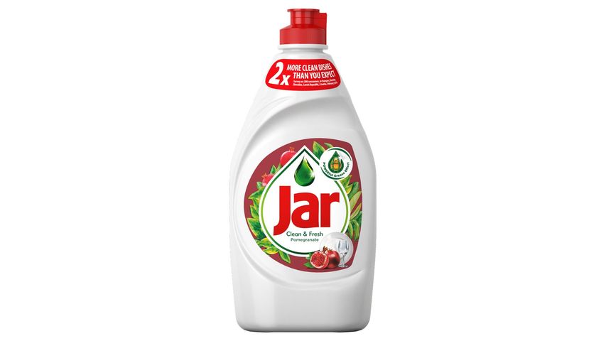 Jar Clean & Fresh Washing Up Liquid Pomegranate With Rich Formula For Sparkling Clean Dishes 450ML