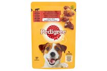 Pedigree teljes értékű nedves marha és máj keverék eledel felnőtt kutyák részére vagdalttal 100 g