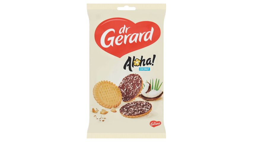 Dr Gerard Aloha Biscuits with Cocoa Glaze and Coconut Chips 160 g