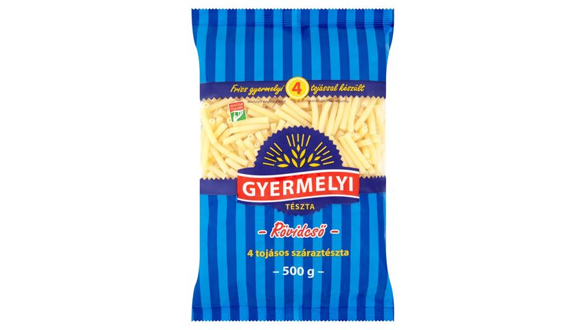 Gyermelyi Short Macaroni Dry Pasta with 4 Eggs 500 g