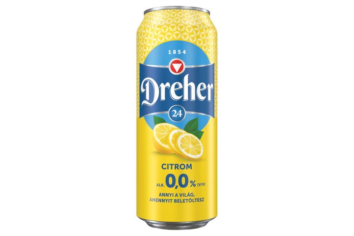 Dreher 24 Alcohol-Free Lager Beer and Lemon Flavoured Drink Mix 0,5 l