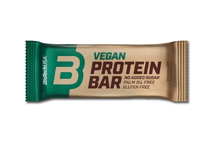 BioTechUSA Chocolate Flavoured Coated Vegan Protein Bar with Sweetener 50 g