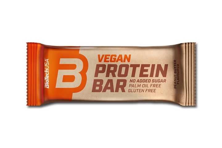 BioTechUSA Vegan Protein Bar with Peanut Butter Flavour and Sweetener 50 g