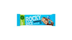 Rocky Rice Choco Milk tej ízű puffasztott rizsszelet étcsokoládéval bevonva 18 g