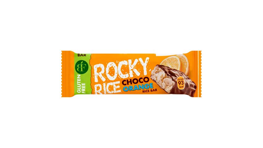 Rocky Rice Choco Orange narancs ízű puffasztott rizsszelet étcsokoládéval bevonva 18 g