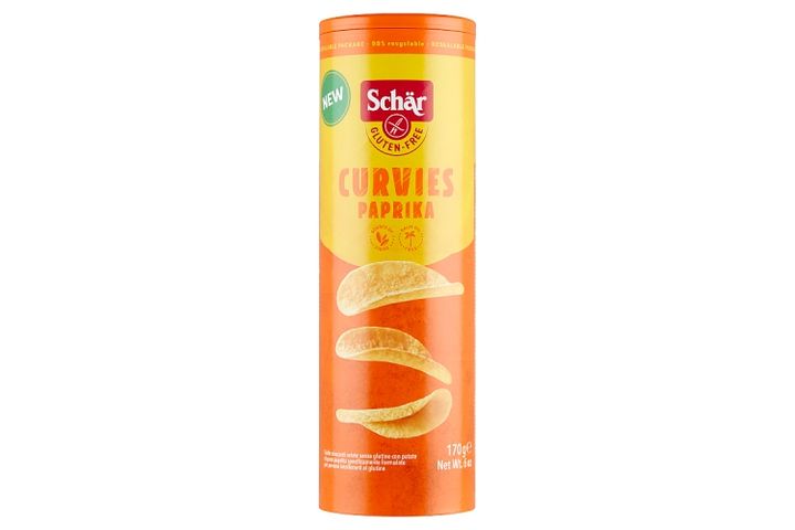 Schär Curvies gluténmentes ropogós chips burgonyával, paprika ízesítéssel 170 g