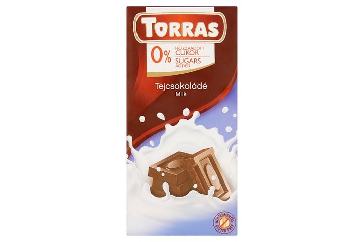 Torras Milk Chocolate with Sweetener 75 g