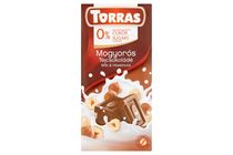 Torras Milk Chocolate with Hazelnut and Sweetener 75 g