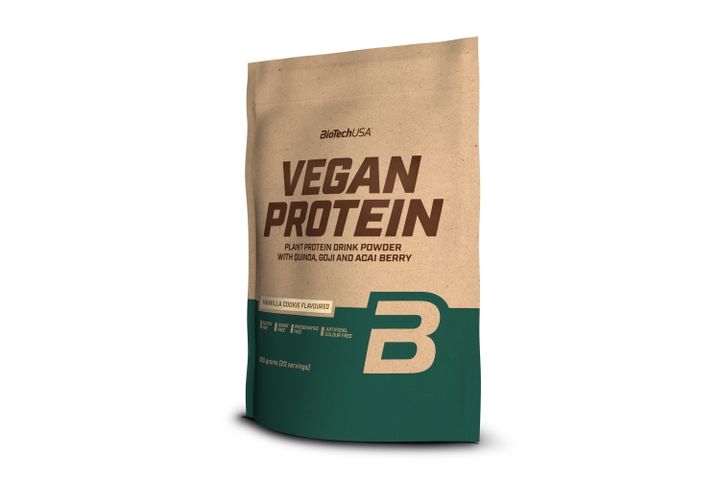 BioTechUSA Vegan Protein Sugar-Free Vanilla Cookie Flavoured Plant Protein Drink Powder 500 g