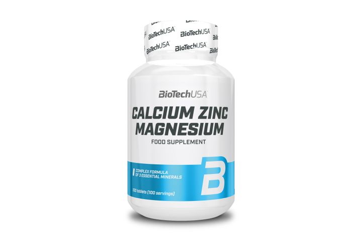 BioTechUSA Calcium Zinc Magnesium Food Supplement Tablets with Minerals 100 pcs 220 g