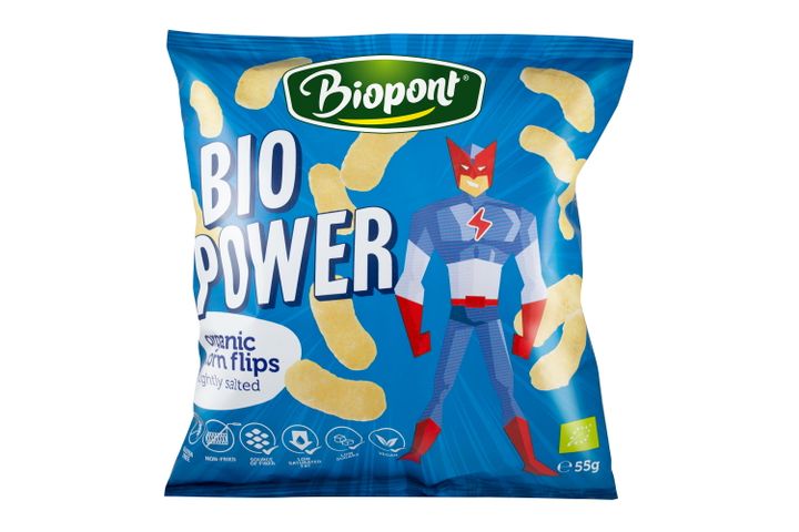 Biopont Bio Power Organic Glutenfree Corn Flips Lightly Salted 55 g