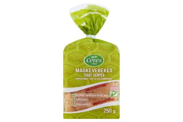 Ceres Sütő Toast Bread with Seed Mix (sliced, packed) 250 g