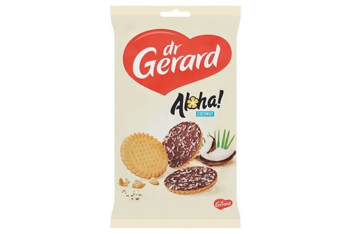 Dr Gerard Aloha Biscuits with Cocoa Glaze and Coconut Chips 160 g