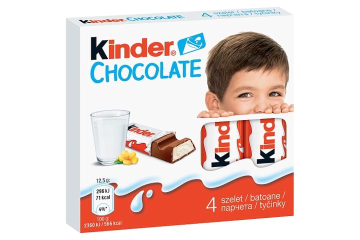 Kinder tejcsokoládé szelet tejes krémmel töltve 4 db 50 g