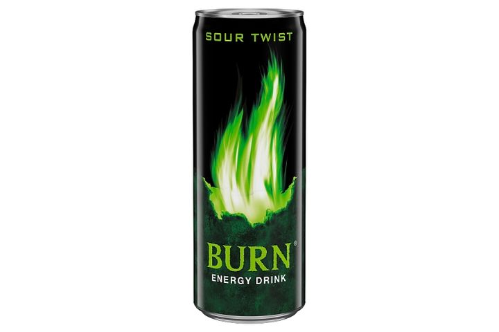 Burn Sour Twist Green Apple Flavoured Carbonated Energy Drink 250 ml