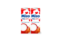 2x Mizo UHT Semi-Fat Milk 2,8% 1 l