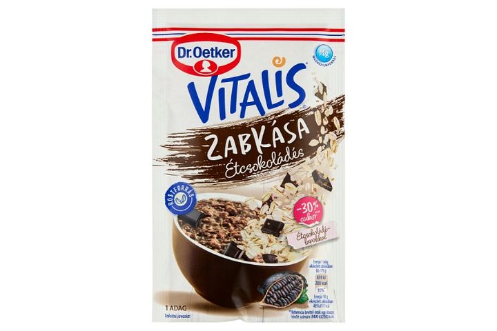 Dr. Oetker Vitalis étcsokoládés zabkása alappor 54 g