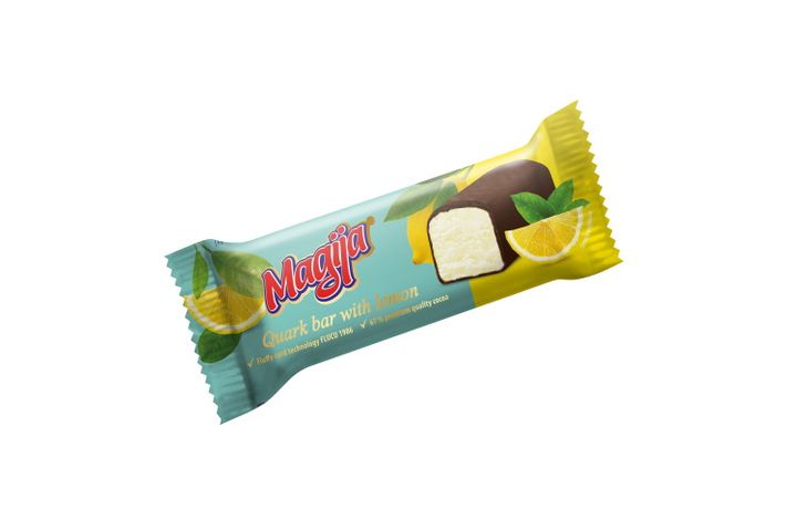 Glazed curd cheese Magija Lemon 22.2% fat, 40g