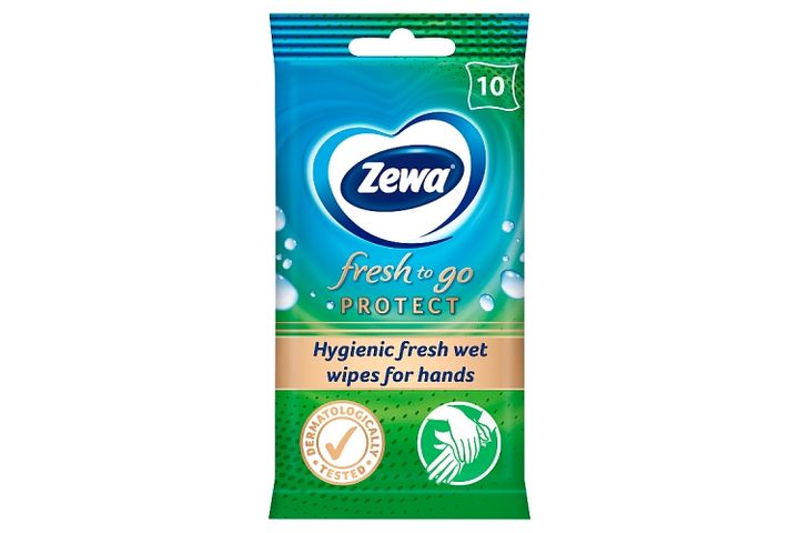 Zewa Fresh To Go Protect Hygienic Fresh Hands Wet Wipes 10 pcs