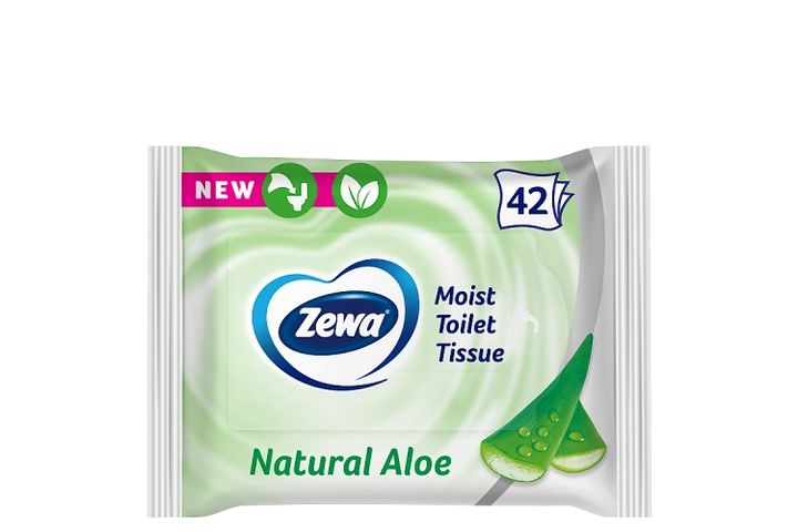 Zewa Aloe Vera Moist Toilet Tissue 42 pcs